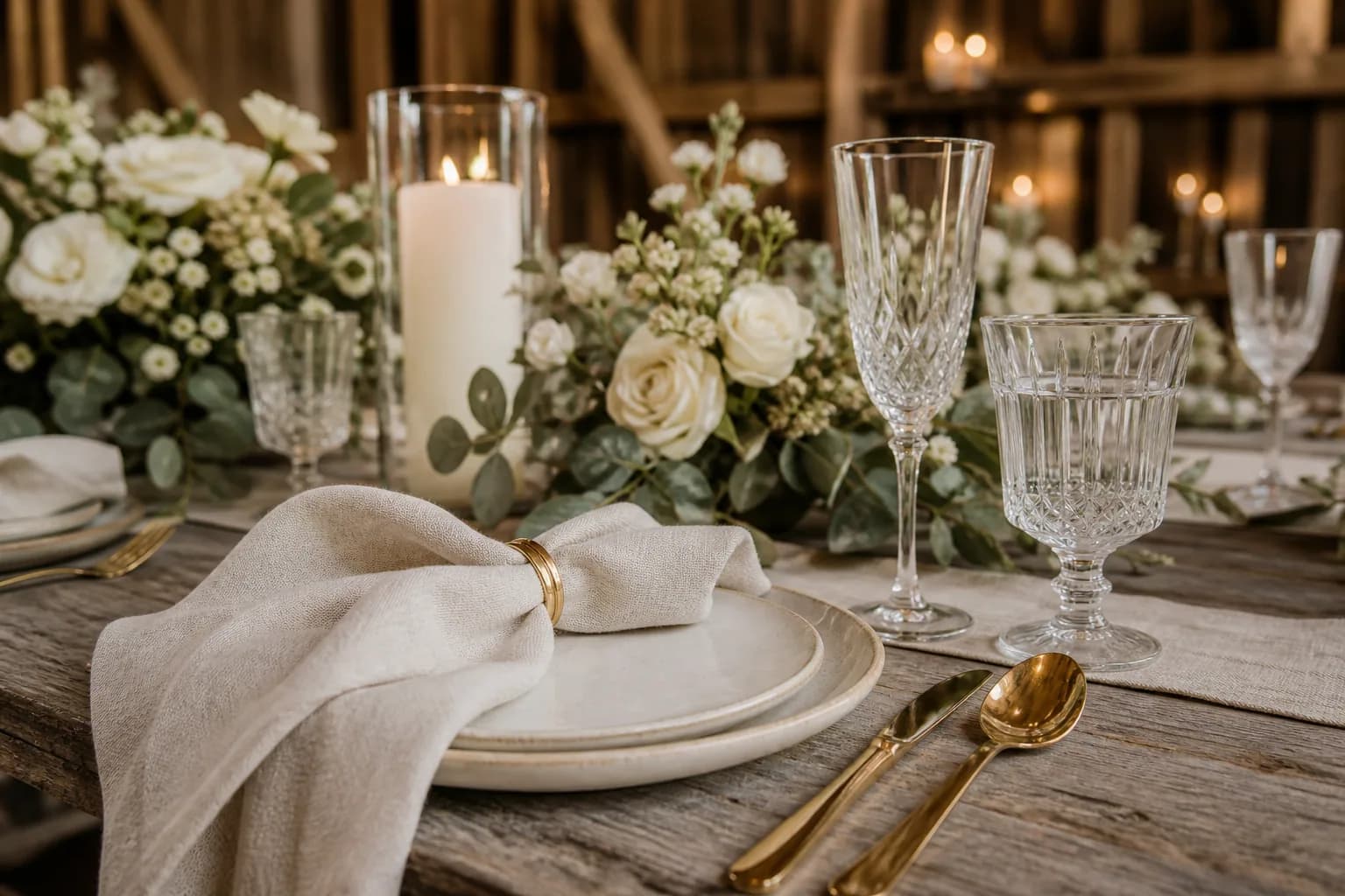 Table setting detail in the Cider Room