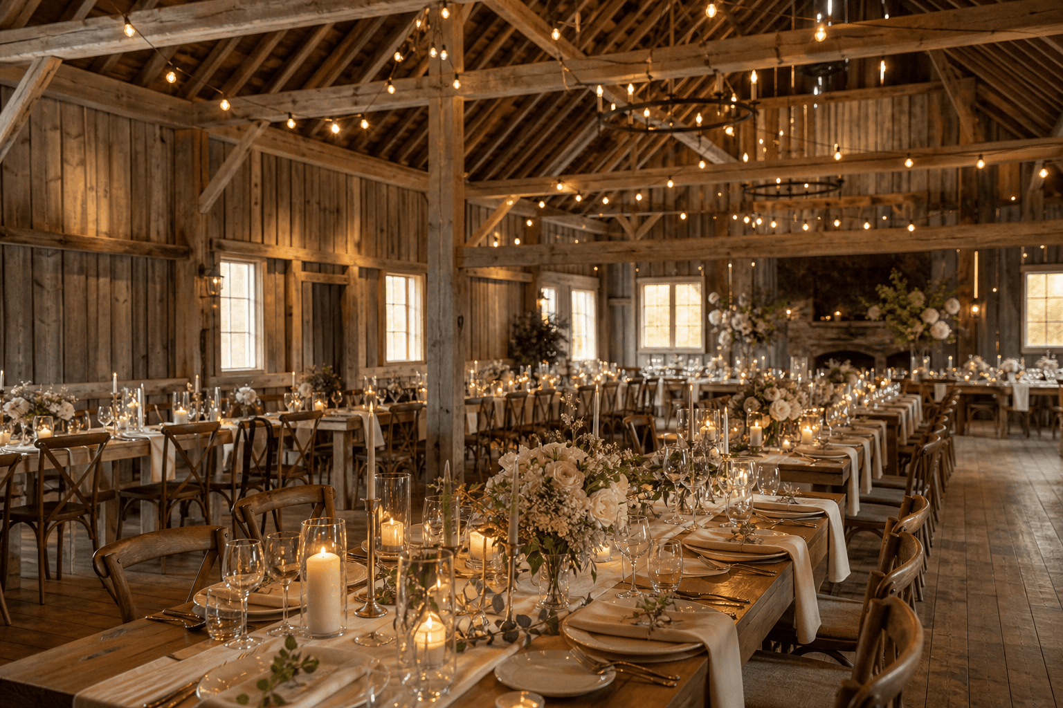 The Loft dressed for a reception dinner